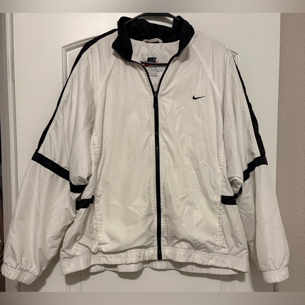 Vintage 90s Nike Women’s Windbreaker Size Large, White And black